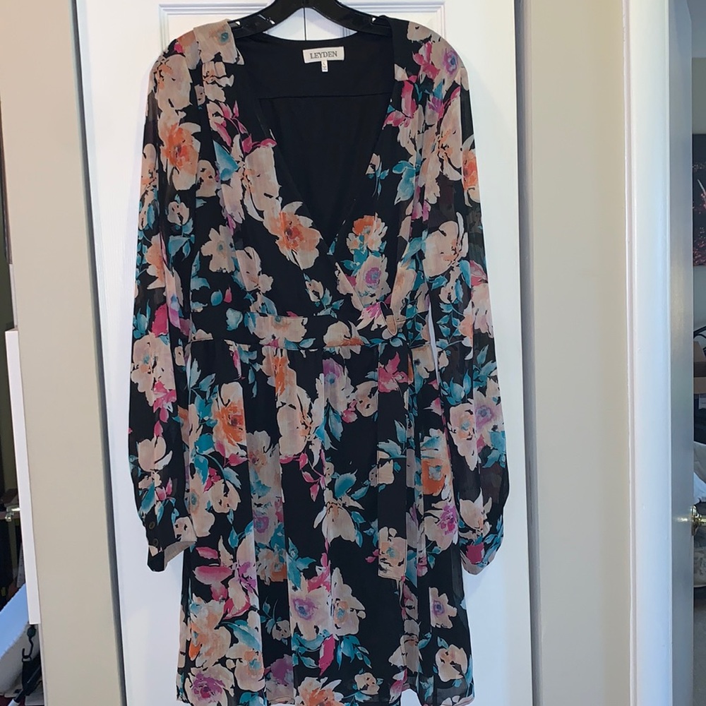 Floral wrap dress
